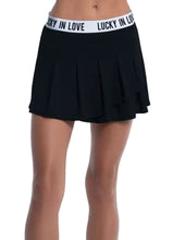 Load image into Gallery viewer, Lucky in Love Let’s Get it On Skirt in Black & White