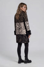 Load image into Gallery viewer, Mixed Media Leopard Jacket w/ Faux Fur Trim