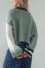 Load image into Gallery viewer, Colorblock Knit Sweater