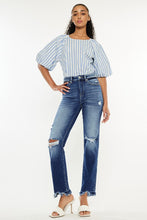 Load image into Gallery viewer, KanCan Peach High Rise Slim Straight Denim
