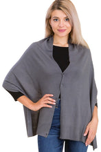Load image into Gallery viewer, BEST SELLER & NEW COLORS Button Shawl Wrap Scarf.  NEW COLORS!!!