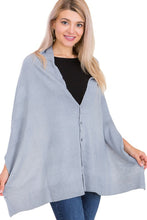 Load image into Gallery viewer, BEST SELLER & NEW COLORS Button Shawl Wrap Scarf.  NEW COLORS!!!