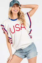 Load image into Gallery viewer, Ruffle Sleeve USA Top