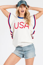 Load image into Gallery viewer, Ruffle Sleeve USA Top