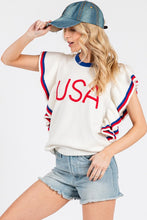 Load image into Gallery viewer, Ruffle Sleeve USA Top