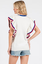 Load image into Gallery viewer, Ruffle Sleeve USA Top
