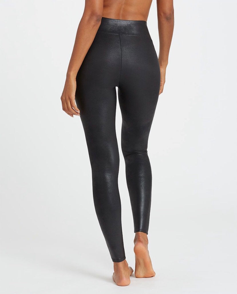 Spanx Leather-Like Front Slit Pants