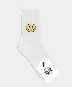 Fuzzy Smiley Sock