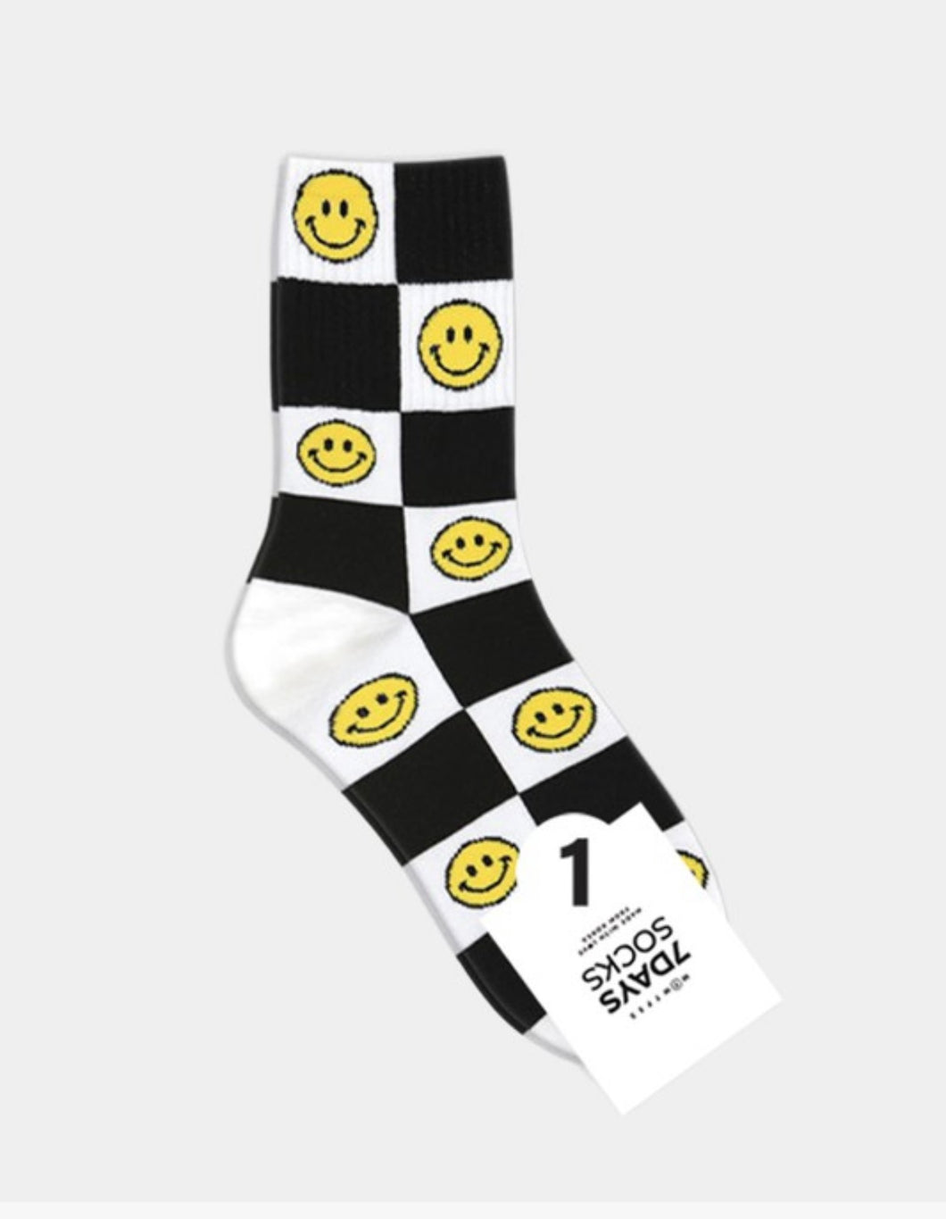 Smiley Checked Sock