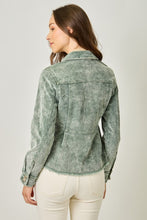 Load image into Gallery viewer, Washed Peplum Jacket in Washed Green
