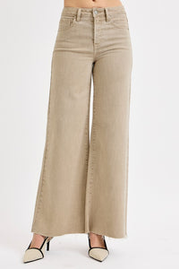 Risen High Rise Tummy Control Lurex Palazzo Denim