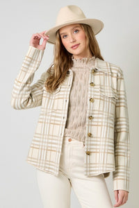 Checked Sweater Jacket