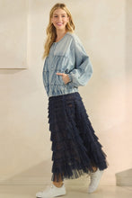 Load image into Gallery viewer, Ruched Denim Jacket
