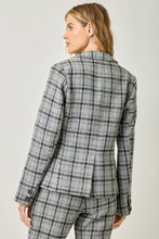 Load image into Gallery viewer, Plaid Blazer in Charcoal
