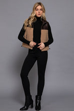 Load image into Gallery viewer, Reversible Faux Leather/Sherpa Vest
