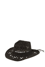 Load image into Gallery viewer, Braided Cowboy Hat in White &amp; Black

