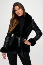 Load image into Gallery viewer, Faux Fur &amp; Leather Jacket
