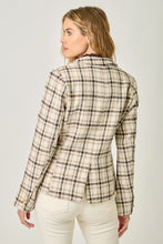 Load image into Gallery viewer, Plaid Blazer in Almond
