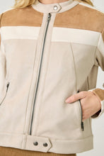 Load image into Gallery viewer, Color Blocked Moto Jacket
