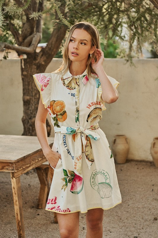 Zahra Island Ruffle Dress