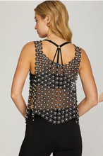 Load image into Gallery viewer, Lurex Lace &amp; Pearl Top in Black or Cream
