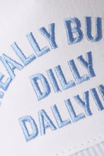 Load image into Gallery viewer, Really Busy Dailly Dallying Embroidered Seersucker Brim Hat
