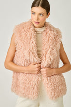 Load image into Gallery viewer, BEST SELLING Shaggy Faux Fur Vest in Rose
