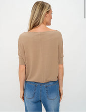 Load image into Gallery viewer, Short Sleeve Anywhere Top in Truffle

