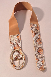 Snakeskin Print Stretch Belt-in 4 Colors