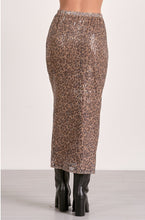 Load image into Gallery viewer, Leopard Sequin Skirt
