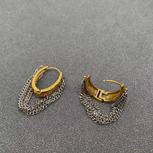 Load image into Gallery viewer, Multi-Layer Chain Fringe 18k Gold Plated Stainless Steel Earrings
