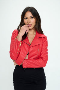 Red Moto Jacket
