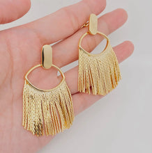 Load image into Gallery viewer, 18k Gold Plated Tassel Earrings
