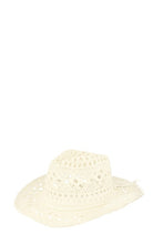 Load image into Gallery viewer, Braided Cowboy Hat in White &amp; Black
