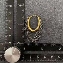 Load image into Gallery viewer, Multi-Layer Chain Fringe 18k Gold Plated Stainless Steel Earrings
