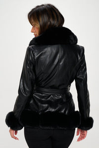 Faux Fur & Leather Jacket