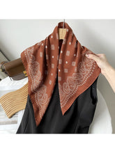 Load image into Gallery viewer, Paisley Border Print Square Scarf
