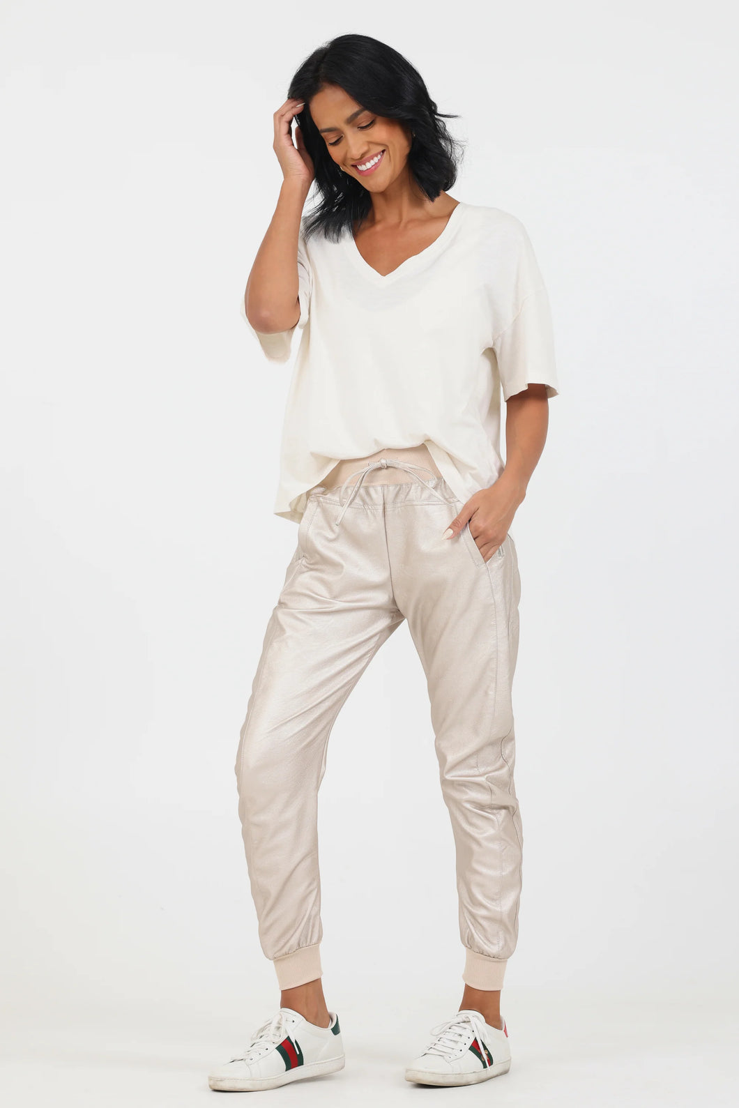 Suzy D London Ultimate Jogger in Gold & Silver