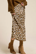 Load image into Gallery viewer, Leopard Satin Skirt
