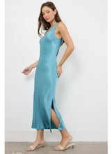 Load image into Gallery viewer, LA Made Betsey Slit Satin Dress
