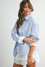 Load image into Gallery viewer, Multi Stripe Button Up Blouse
