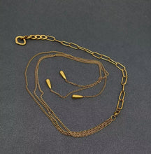 Load image into Gallery viewer, 18k Gold Plated Stainless Steel Teardrop Lariat
