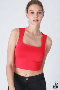 Clean Line Square Neck Top in Multiple Colors