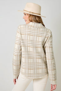 Checked Sweater Jacket