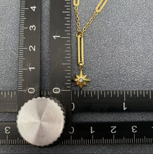 Load image into Gallery viewer, 18k gold Plates Stainless Steel CZ Star Charm Necklace
