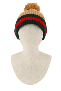 Stripe Pom Hat in 3 Colors
