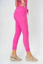 Load image into Gallery viewer, Italian Crinkle Jogger with Gold Embellishment in Orange &amp; Pink
