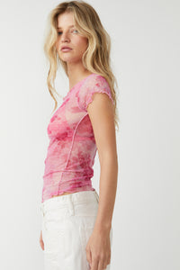 Free People Printed on the Dot Baby Tee