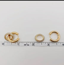 Load image into Gallery viewer, 18k Gold Plated Stainless Steel Cubic Zirconia Huggie Earring
