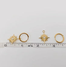 Load image into Gallery viewer, 18k Gold Plated Stainless Steel Star Huggie Earring
